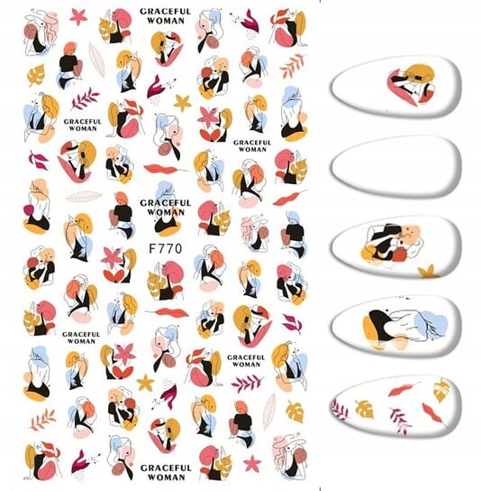 Наклейки для дизайна ногтей с узорами для женщин F-770, Frezarkowo
Наклейки для дизайна ногтей с узорами для женщин F-770, Frezarkowo