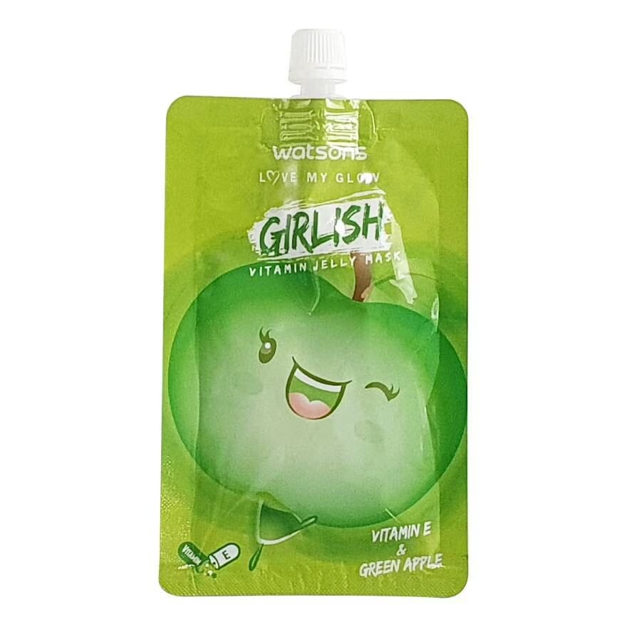 Watsons Девичья витаминная желейная маска с витамином Е и зеленым яблоком, Green Clear
Watsons Девичья витаминная желейная маска с витамином Е и зеленым яблоком, Green Clear