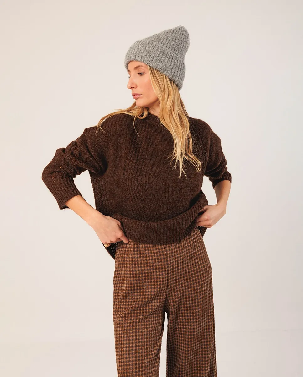 Женский джемпер с длинным рукавом и круглым вырезом Indi & Cold, темно-коричневый
Женский джемпер с длинным рукавом и круглым вырезом Indi & Cold, темно-коричневый