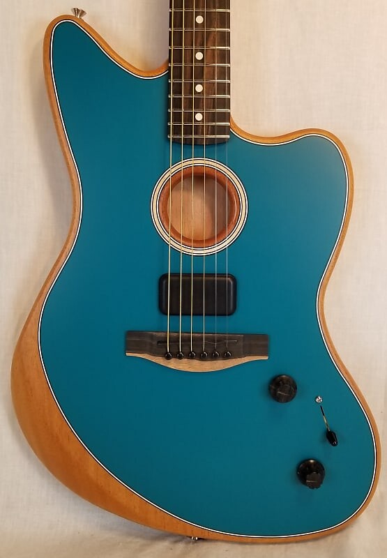 Акустическая гитара Fender American Acoustasonic Jazzmaster Acoustic Electric Guitar, Ocean Turquoise, Ebony Fingerboard W/Bag
Акустическая гитара Fender American Acoustasonic Jazzmaster Acoustic Electric Guitar, Ocean Turquoise, Ebony Fingerboard W/Bag