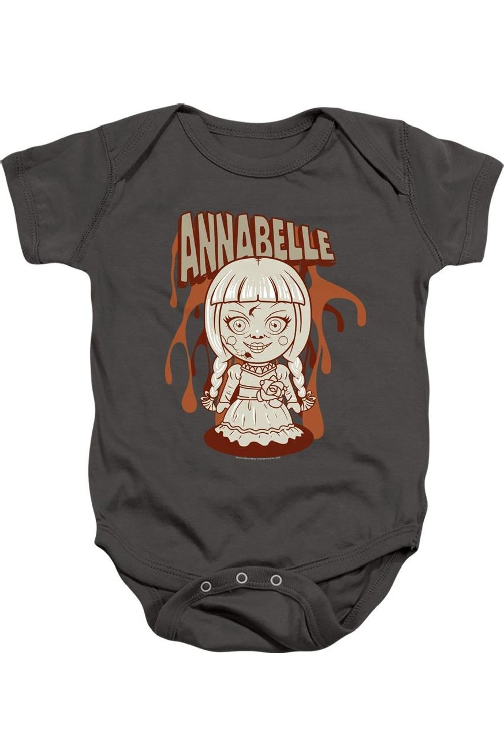 Детский комбинезон с застежкой «Аннабель» (иллюстрация) Gildan, charcoal
Детский комбинезон с застежкой «Аннабель» (иллюстрация) Gildan, charcoal