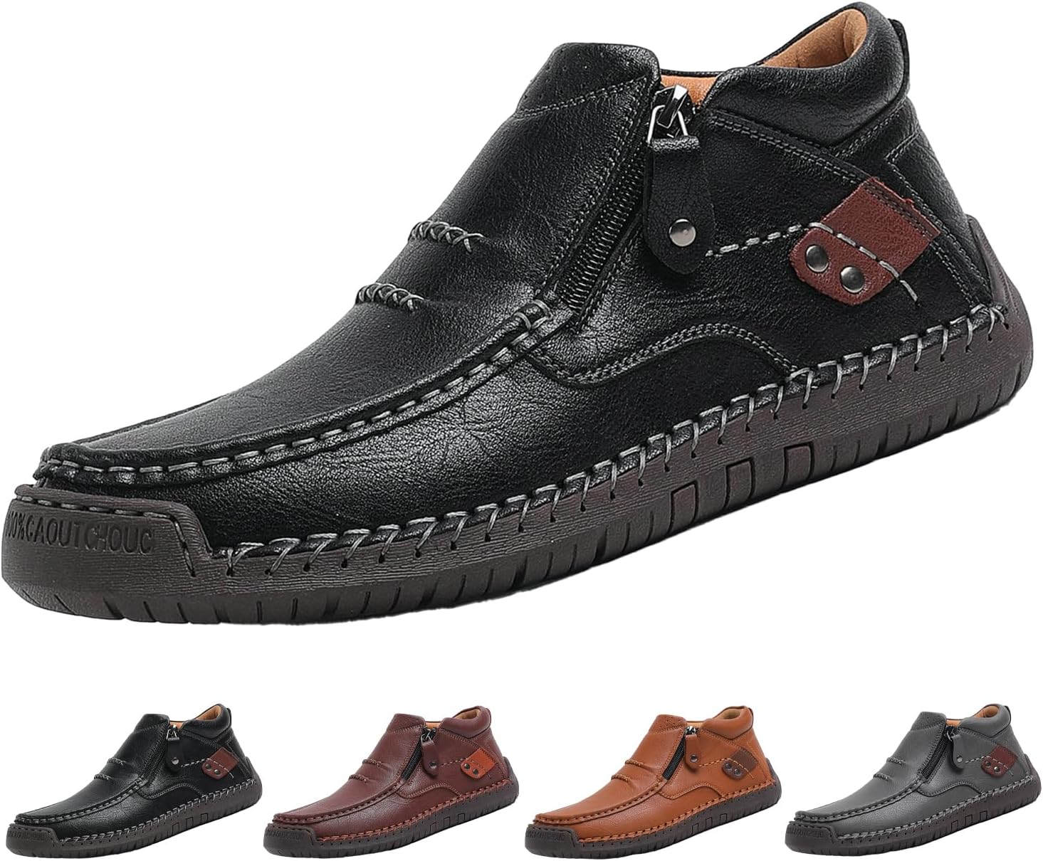 Мужские полуботинки Чукка средней высоты, осенне-зимняя мода, винтажная кожа, ручная работа, нескользящая подошва, боковая молния, повседневная обувь для вождения и нарядного стиля Hneowgn, черный
Мужские полуботинки Чукка средней высоты, осенне-зимняя мода, винтажная кожа, ручная работа, нескользящая подошва, боковая молния, повседневная обувь для вождения и нарядного стиля Hneowgn, черный