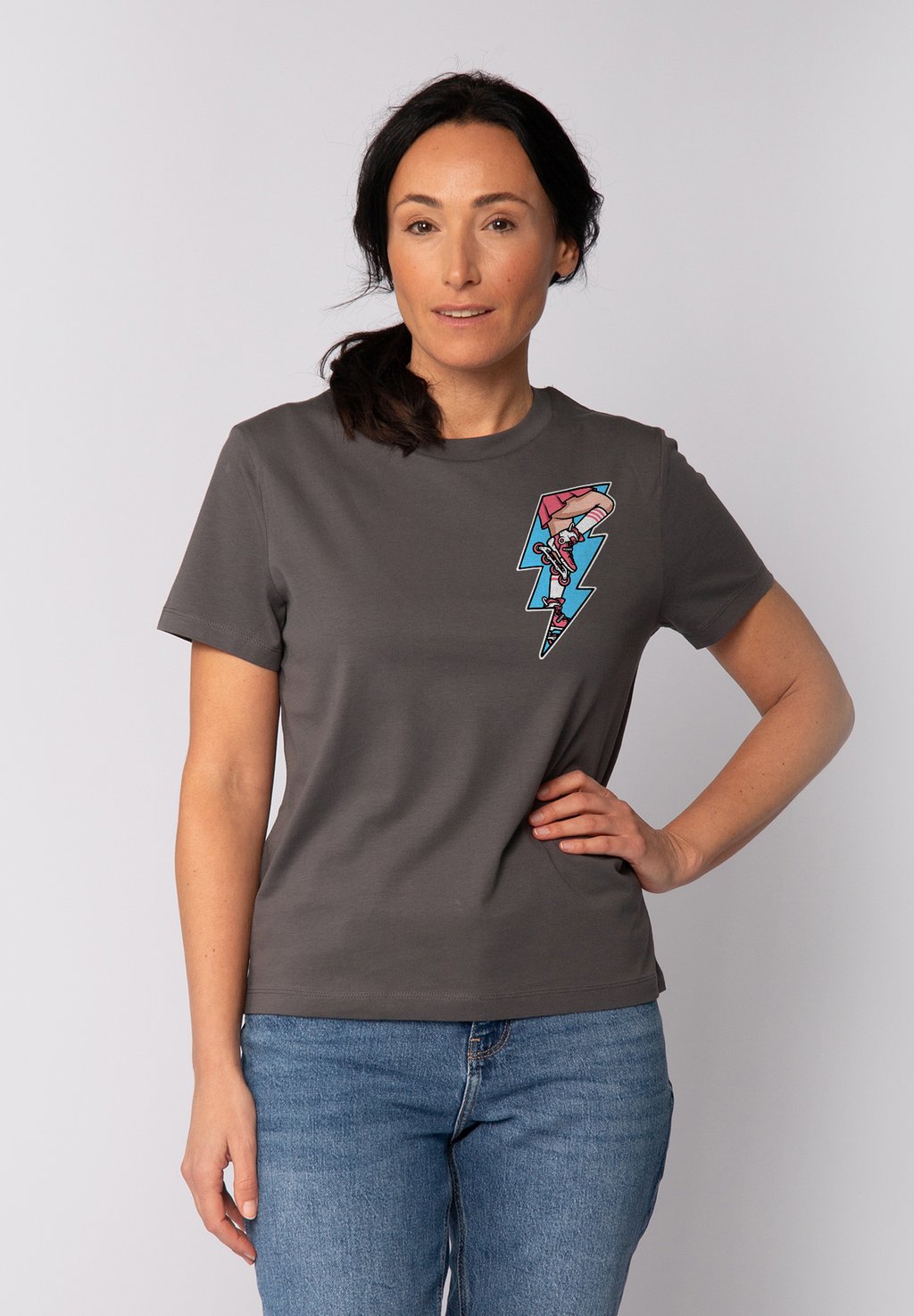 Футболка с принтом ROLLERSKATES watapparel, антрацит
Футболка с принтом ROLLERSKATES watapparel, антрацит