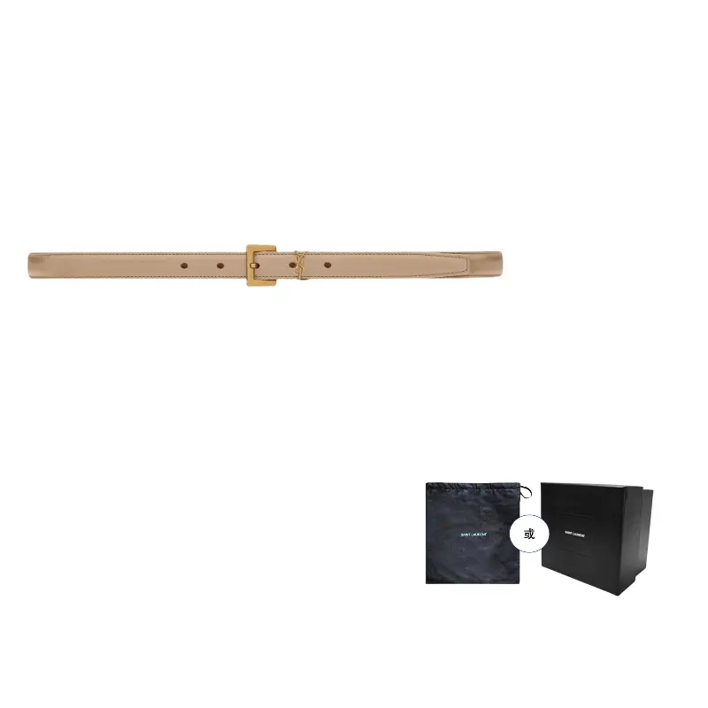 SAINT LAURENT Узкий пояс с монограммой, Brown
SAINT LAURENT Узкий пояс с монограммой, Brown