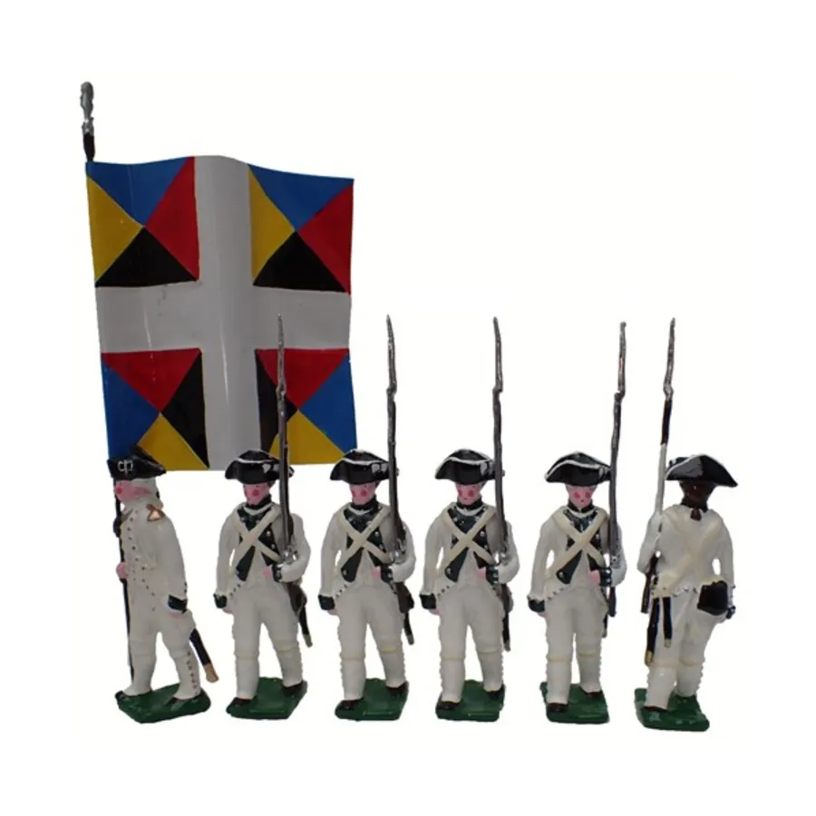 Стрелок, Сентонжский полк, США, 1780–1781 гг., С флагом, Historical Miniatures (54mm) (Edmund's Traditional Toy Soldiers)
Стрелок, Сентонжский полк, США, 1780–1781 гг., С флагом, Historical Miniatures (54mm) (Edmund's Traditional Toy Soldiers)
