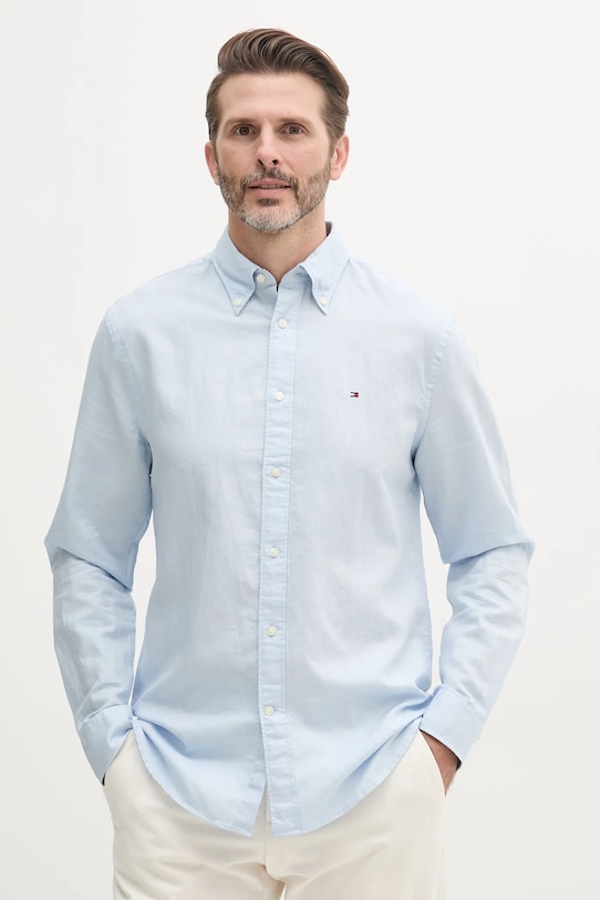 Рубашка с добавлением льна Tommy Hilfiger, синий
Рубашка с добавлением льна Tommy Hilfiger, синий