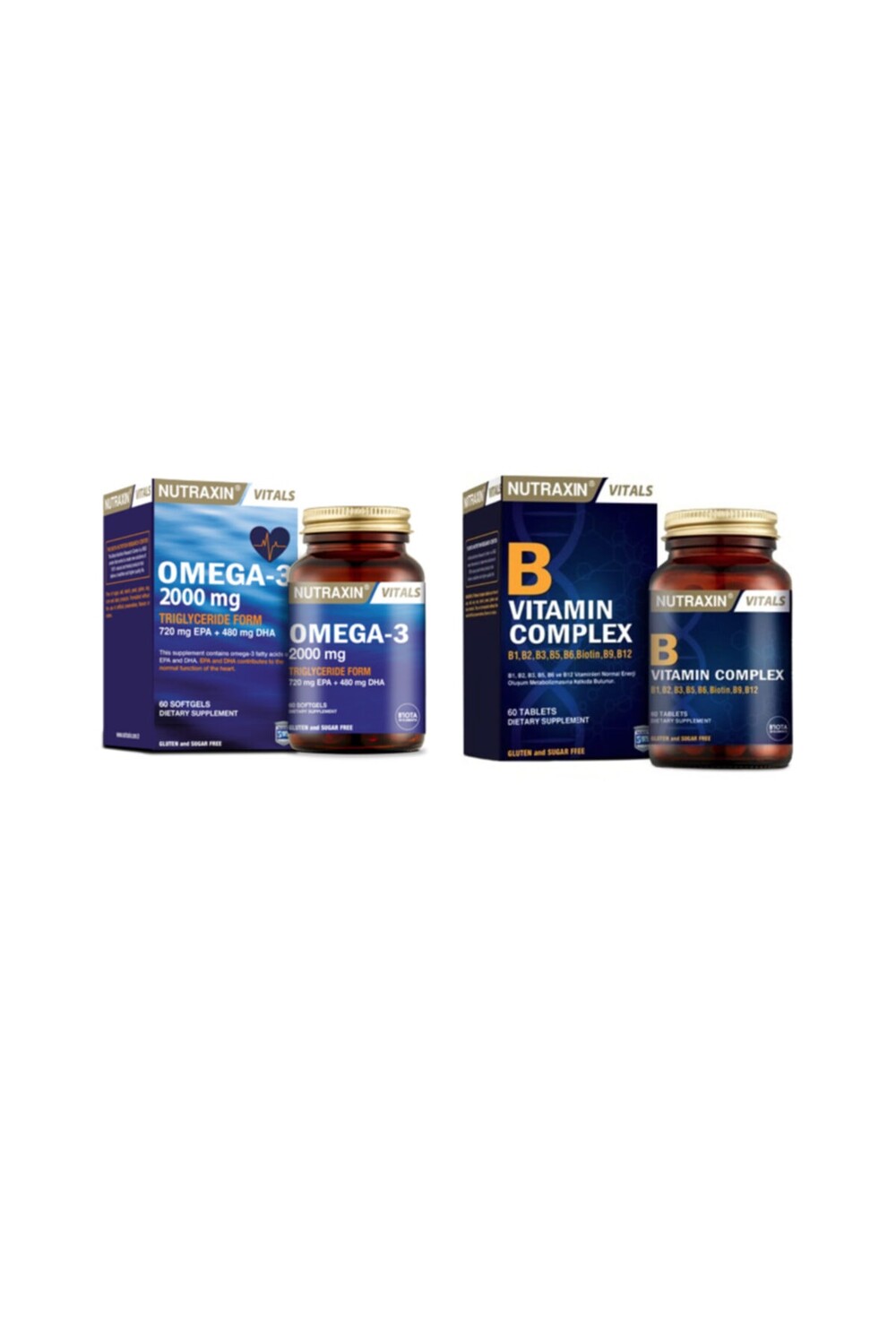 Nutraxin Омега-3 рыбий жир 2000 мг 60 капсул+B1, B2, B3, B5, B6, B12 и витамин B, содержащий биотин 60 таблеток
Nutraxin Омега-3 рыбий жир 2000 мг 60 капсул+B1, B2, B3, B5, B6, B12 и витамин B, содержащий биотин 60 таблеток