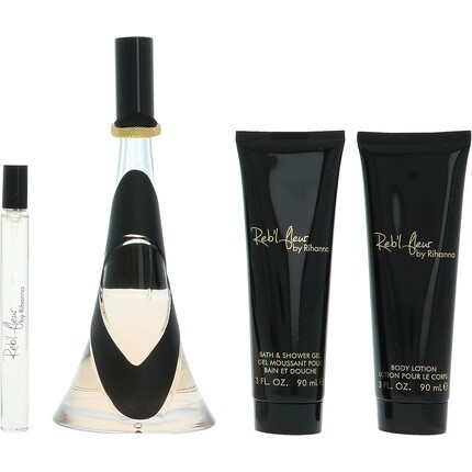 Rihanna Reb'l Fleur Eau de Parfum/Purse Spray/Body Lotion and Shower Gel Gift Set - 4 Pieces
Rihanna Reb'l Fleur Eau de Parfum/Purse Spray/Body Lotion and Shower Gel Gift Set - 4 Pieces