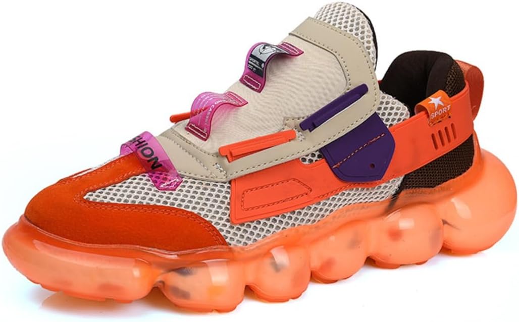 Мужские кроссовки Y2K в футуристическом стиле из многоцветной сетки и кожи с усиленной амортизирующей подошвой для повседневной спортивной носки и ходьбы, с увеличением роста на 3,8 см и ярким эффектным дизайном Zixcplaz, оранжевый
Мужские кроссовки Y2K в футуристическом стиле из многоцветной сетки и кожи с усиленной амортизирующей подошвой для повседневной спортивной носки и ходьбы, с увеличением роста на 3,8 см и ярким эффектным дизайном Zixcplaz, оранжевый