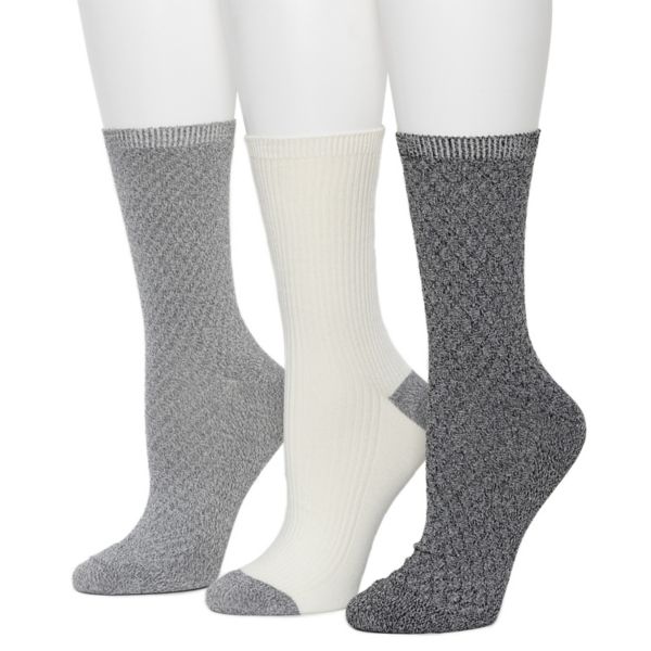 Женские утепленные носки средней плотности со сборкой 3 пары Cuddl Duds, черный 
Женские утепленные носки средней плотности со сборкой 3 пары Cuddl Duds, черный