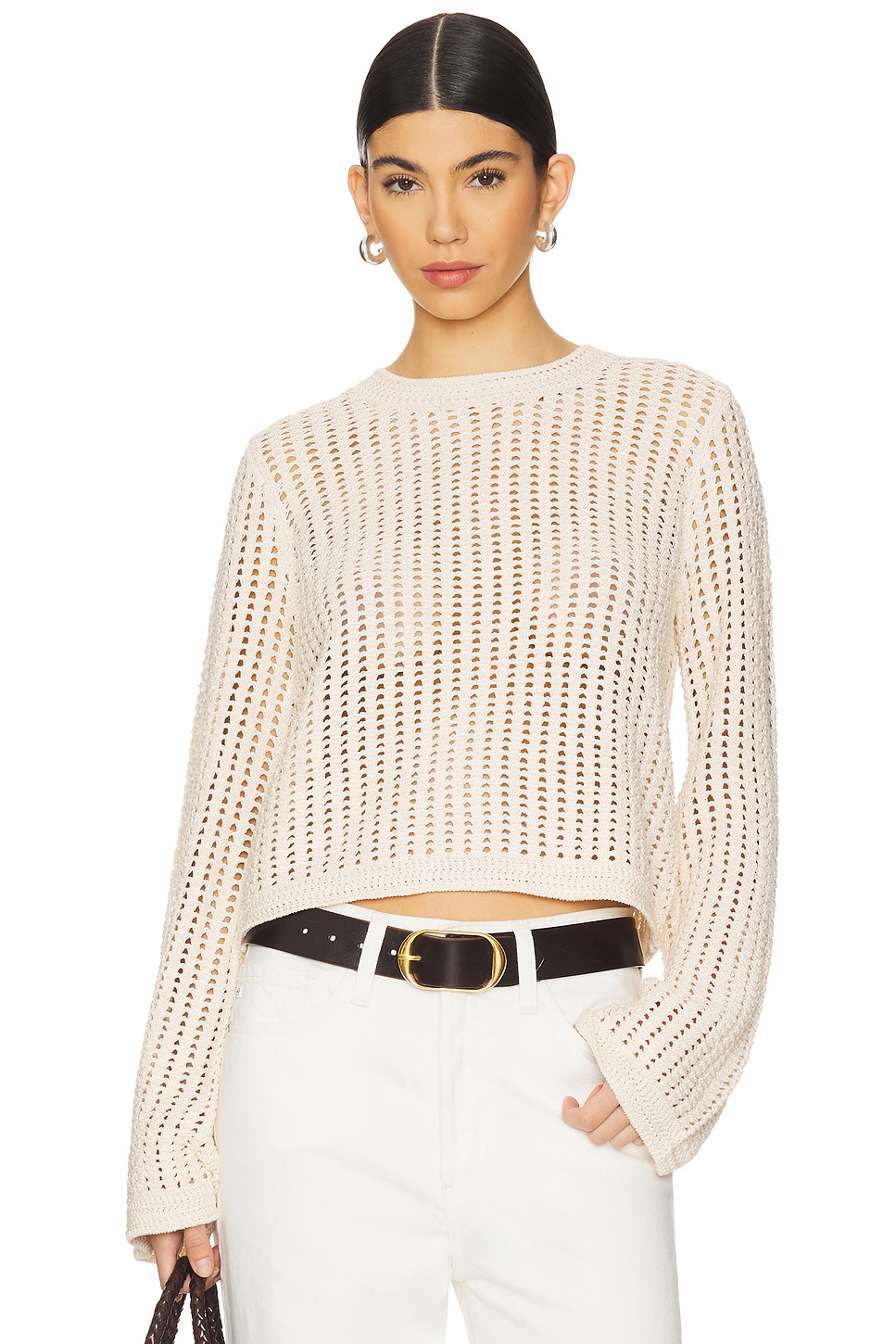 Вязаный свитер с рюшами Frame, alabaster
Вязаный свитер с рюшами Frame, alabaster