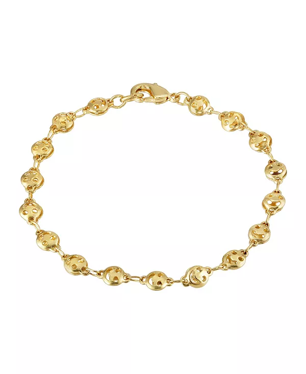 Золотистый браслет-цепочка со счастливым лицом 2028, gold
Золотистый браслет-цепочка со счастливым лицом 2028, gold