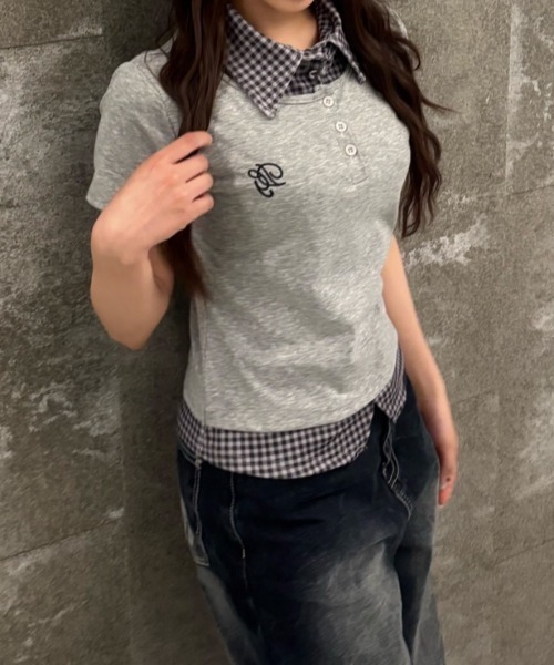 Футболка-поло с коротким рукавом, многослойный крой Silly, серый
Футболка-поло с коротким рукавом, многослойный крой Silly, серый