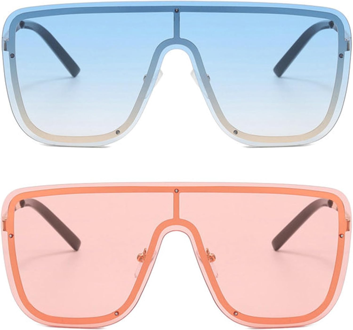Солнцезащитные очки Willochra Square Oversized для женщин и мужчин, большие, с плоской верхней частью, в стиле ретро, модные, в форме щита, большие солнцезащитные очки, 2pcs-blue&pink
Солнцезащитные очки Willochra Square Oversized для женщин и мужчин, большие, с плоской верхней частью, в стиле ретро, модные, в форме щита, большие солнцезащитные очки, 2pcs-blue&pink