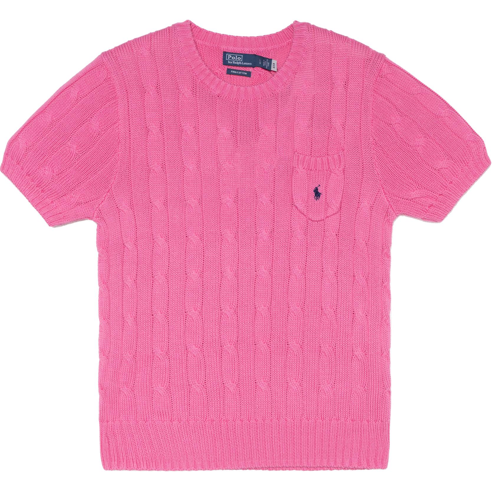 Трикотажная женская розовая футболка Polo Ralph Lauren 
Трикотажная женская розовая футболка Polo Ralph Lauren