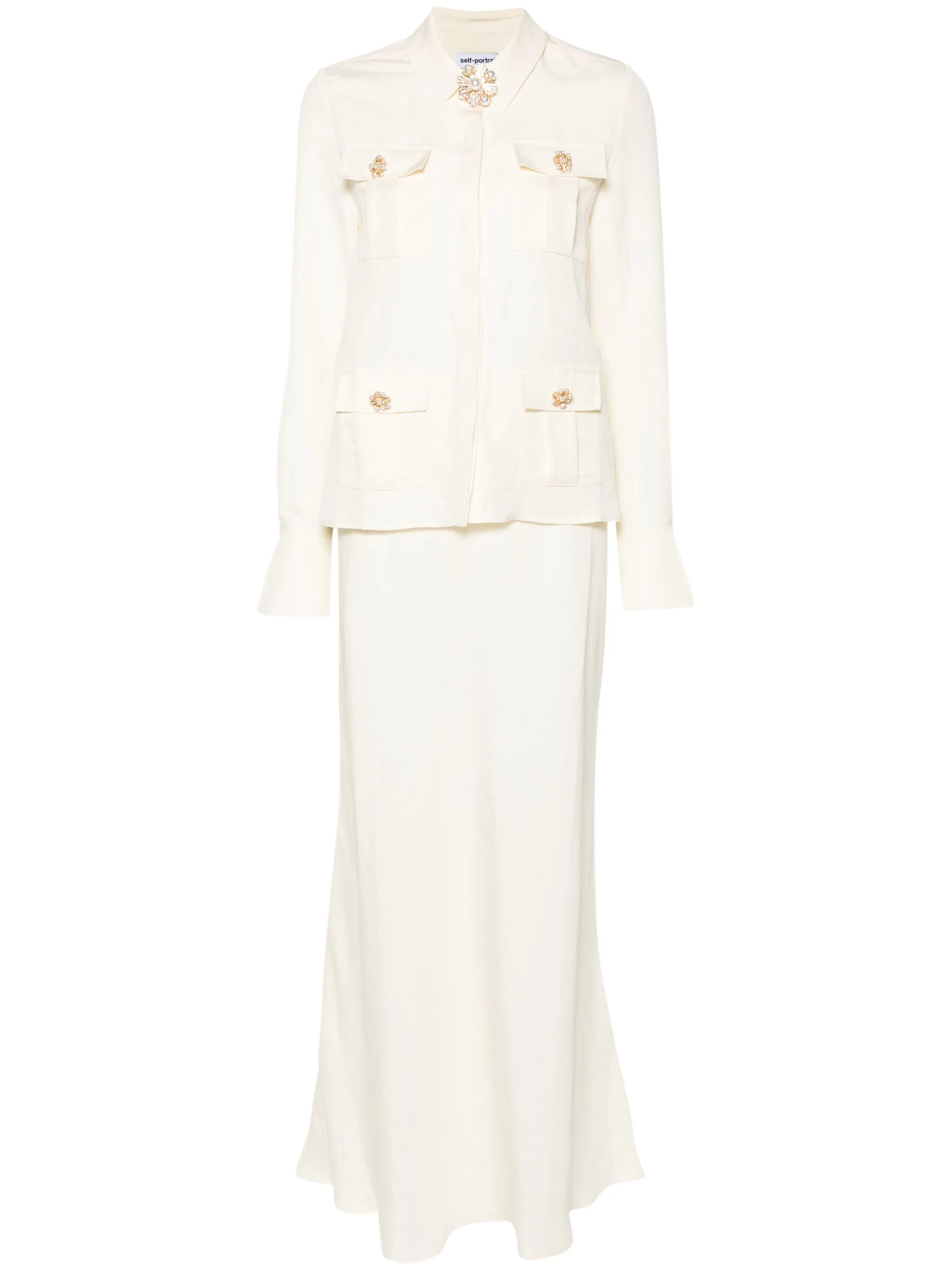 Платье макси с кристаллами Self-Portrait, нейтральный
Платье макси с кристаллами Self-Portrait, нейтральный