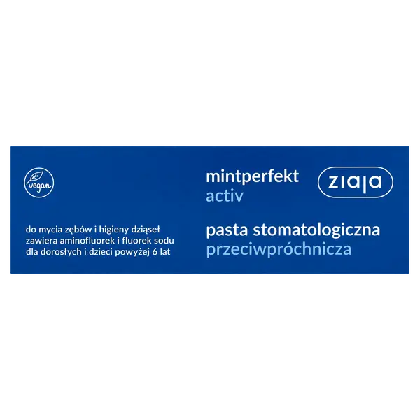 Зубная паста против кариеса, 75 мл Ziaja Mintperfekt active
Зубная паста против кариеса, 75 мл Ziaja Mintperfekt active