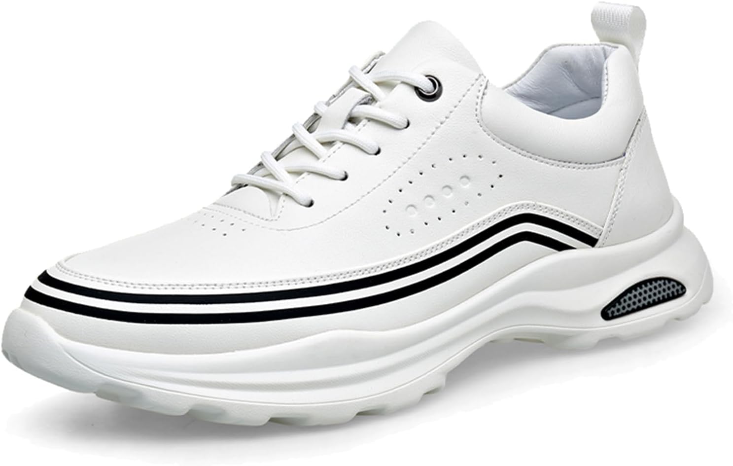 Мужские кожаные кроссовки на шнуровке, повседневные, легкие, с комфортной низкой подошвой, мягкой стелькой, для ходьбы, модные теннисные и беговые спортивные туфли Abborora, белый
Мужские кожаные кроссовки на шнуровке, повседневные, легкие, с комфортной низкой подошвой, мягкой стелькой, для ходьбы, модные теннисные и беговые спортивные туфли Abborora, белый