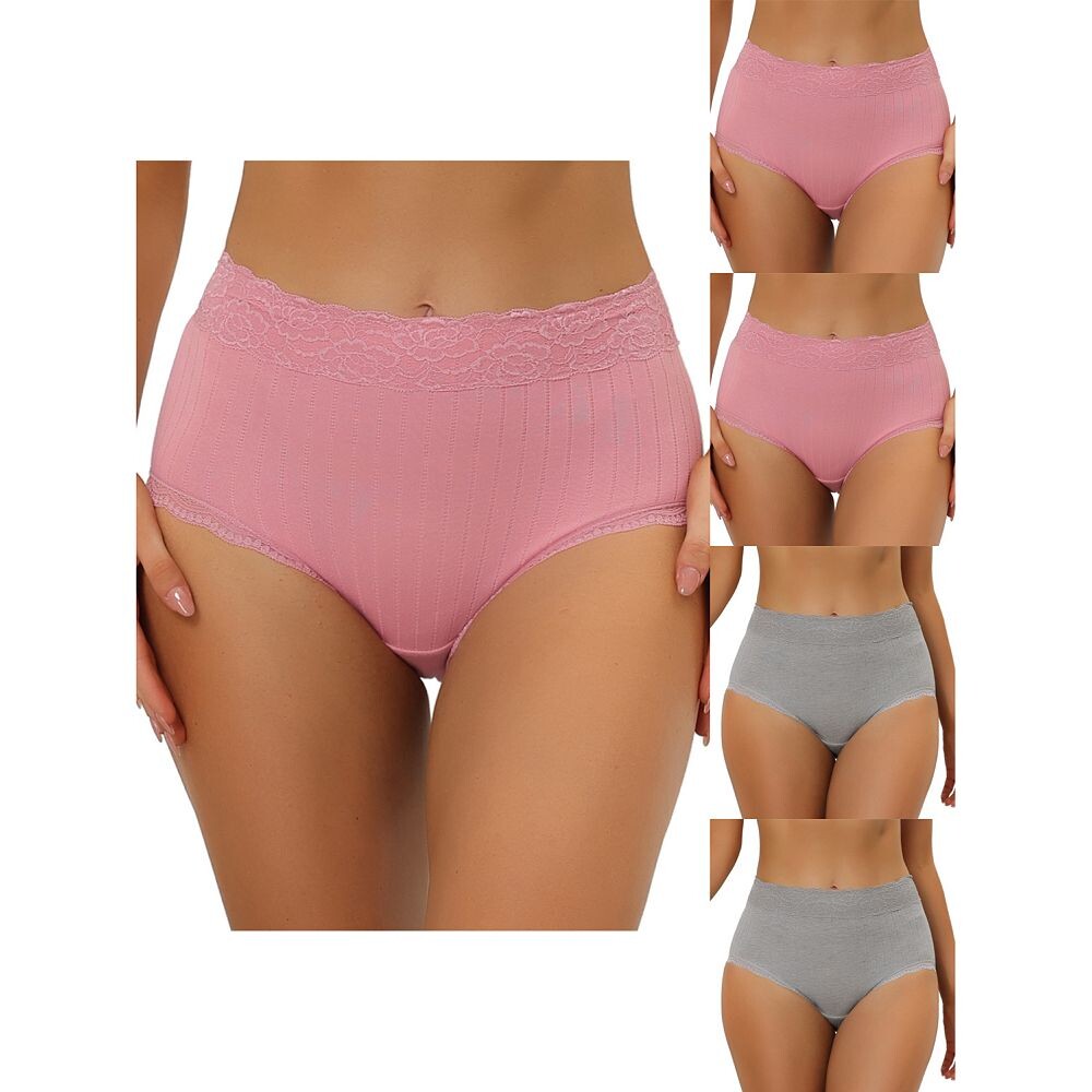 5 упаковок женского нижнего белья с высокой талией, удобные трусики в рубчик с кружевной отделкой ALLEGRA K, цвет Pk Gy
5 упаковок женского нижнего белья с высокой талией, удобные трусики в рубчик с кружевной отделкой ALLEGRA K, цвет Pk Gy
