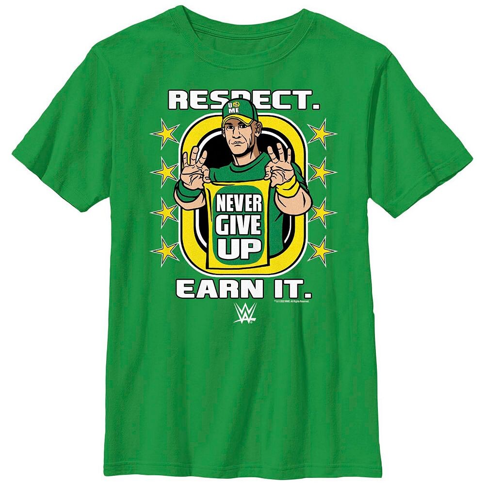 Футболка с графическим рисунком WWE John Cena Respect Earn It для мальчиков Licensed Character, цвет Kelly 
Футболка с графическим рисунком WWE John Cena Respect Earn It для мальчиков Licensed Character, цвет Kelly