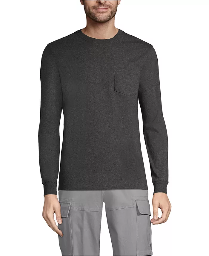 Мужская футболка Super-T с длинным рукавом и карманом Lands' End, черный
Мужская футболка Super-T с длинным рукавом и карманом Lands' End, черный