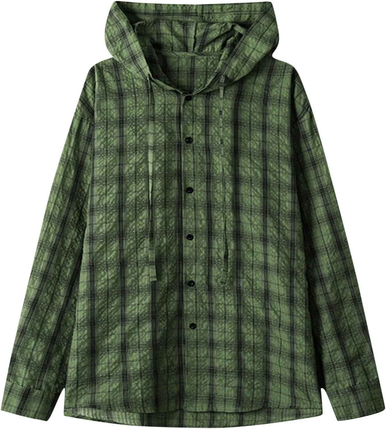 Мужская худи с длинным рукавом в клетку — легкая свободная модель на пуговицах Cambkatl
Мужская худи с длинным рукавом в клетку — легкая свободная модель на пуговицах Cambkatl