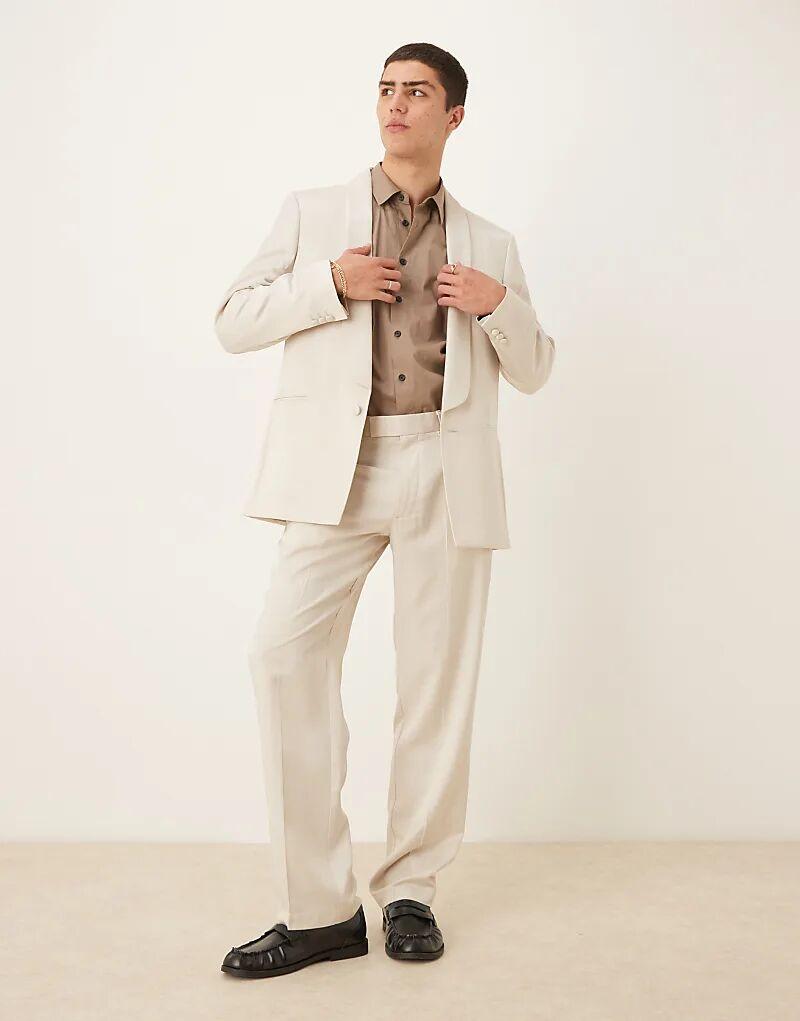 Прямые брюки ASOS DESIGN из бежевого атласа
Прямые брюки ASOS DESIGN из бежевого атласа