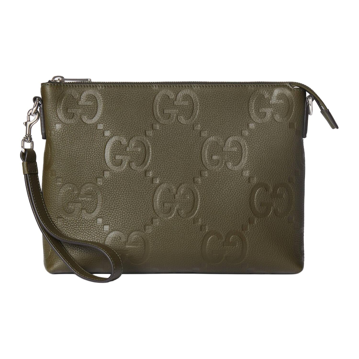 GUCCI Большая кожаная наплечная сумка мужская тёмно-зелёная
GUCCI Большая кожаная наплечная сумка мужская тёмно-зелёная