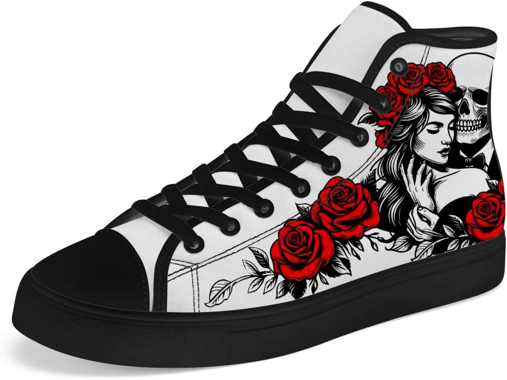 Кеды на высокой подошве Chebing с черепом для мужчин и женщин, готические высокие кеды с черепом, шнуровка, повседневная обувь, подарки для него и для нее, белый
Кеды на высокой подошве Chebing с черепом для мужчин и женщин, готические высокие кеды с черепом, шнуровка, повседневная обувь, подарки для него и для нее, белый