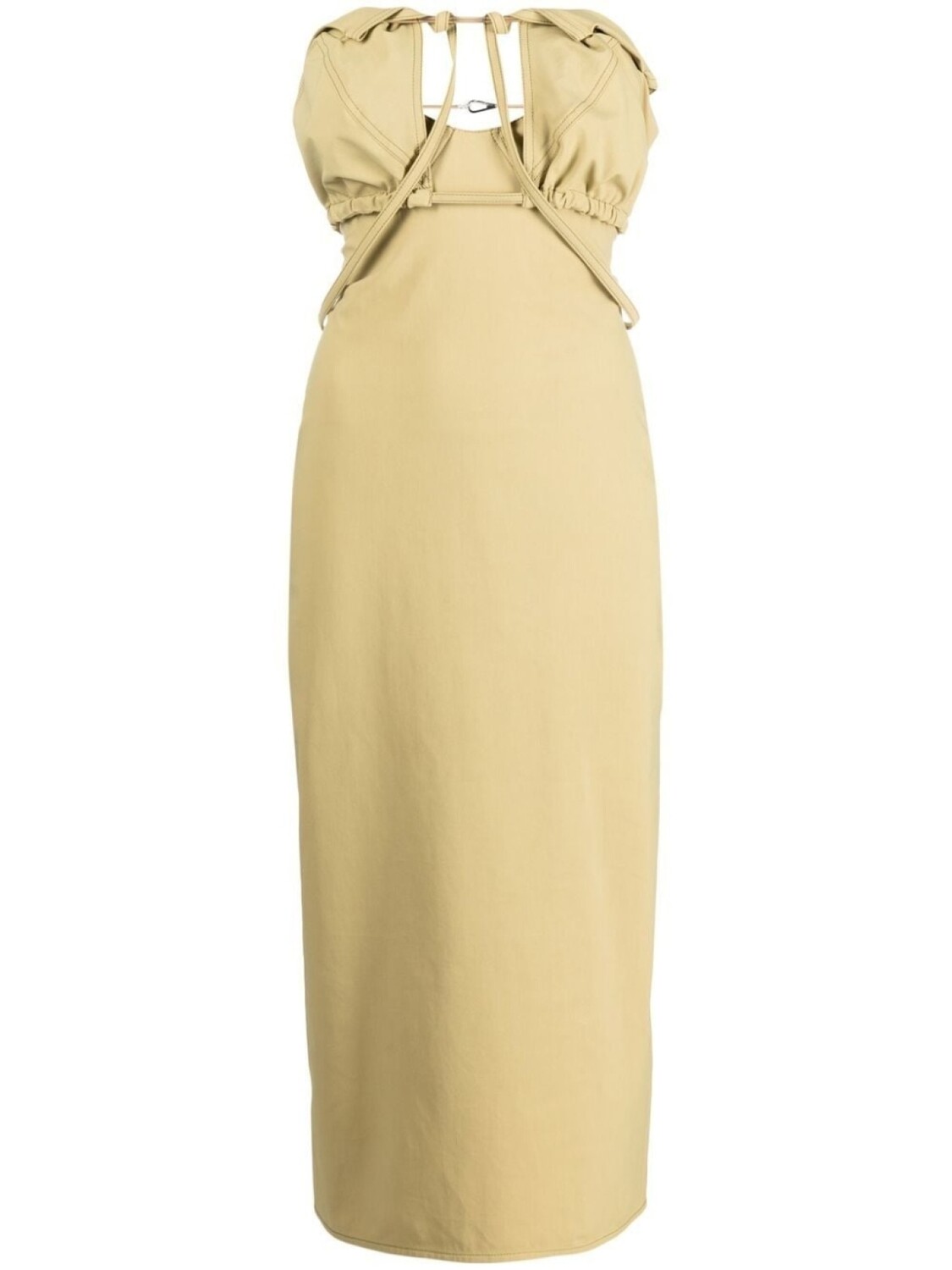 Jacquemus платье без бретелей с вырезом, зеленый
Jacquemus платье без бретелей с вырезом, зеленый