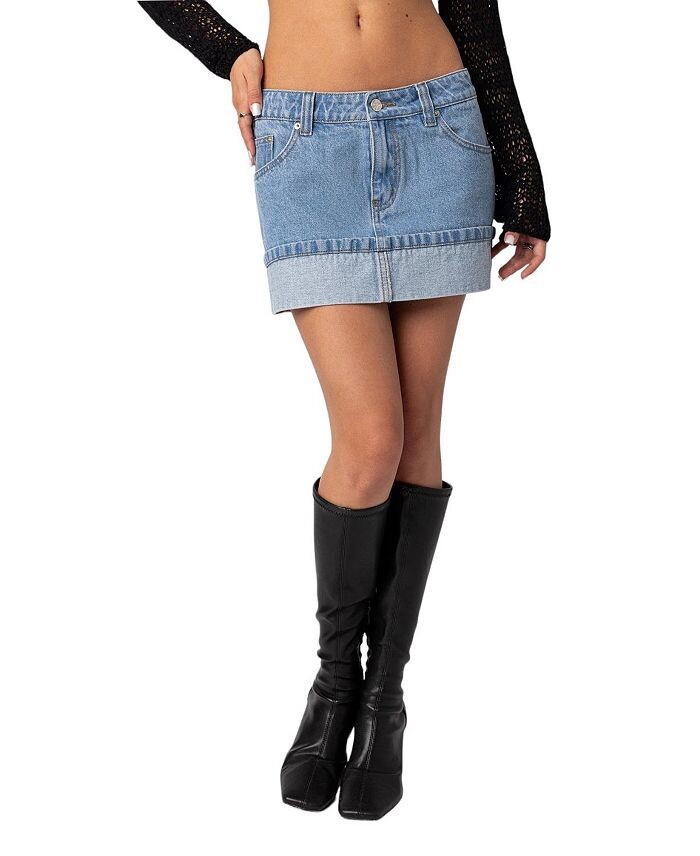 Джинсовая мини-юбка Edikted со складками, синий
Джинсовая мини-юбка Edikted со складками, синий