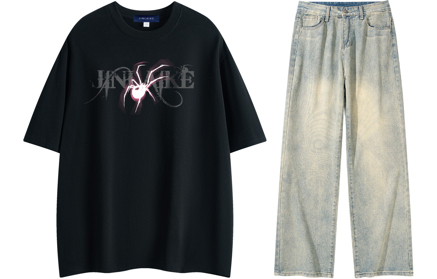 Повседневная спортивная одежда унисекс Kinglake, (Абрикосовая футболка + черные джинсы)
Повседневная спортивная одежда унисекс Kinglake, (Абрикосовая футболка + черные джинсы)