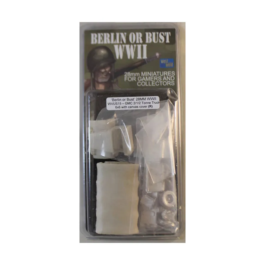 GMC 2 1/2 тонны грузовик 6x6 с брезентовым чехлом, Berlin or Bust WWII Miniatures - USA 1944 - Tanks & Vehicles (28mm)
GMC 2 1/2 тонны грузовик 6x6 с брезентовым чехлом, Berlin or Bust WWII Miniatures - USA 1944 - Tanks & Vehicles (28mm)