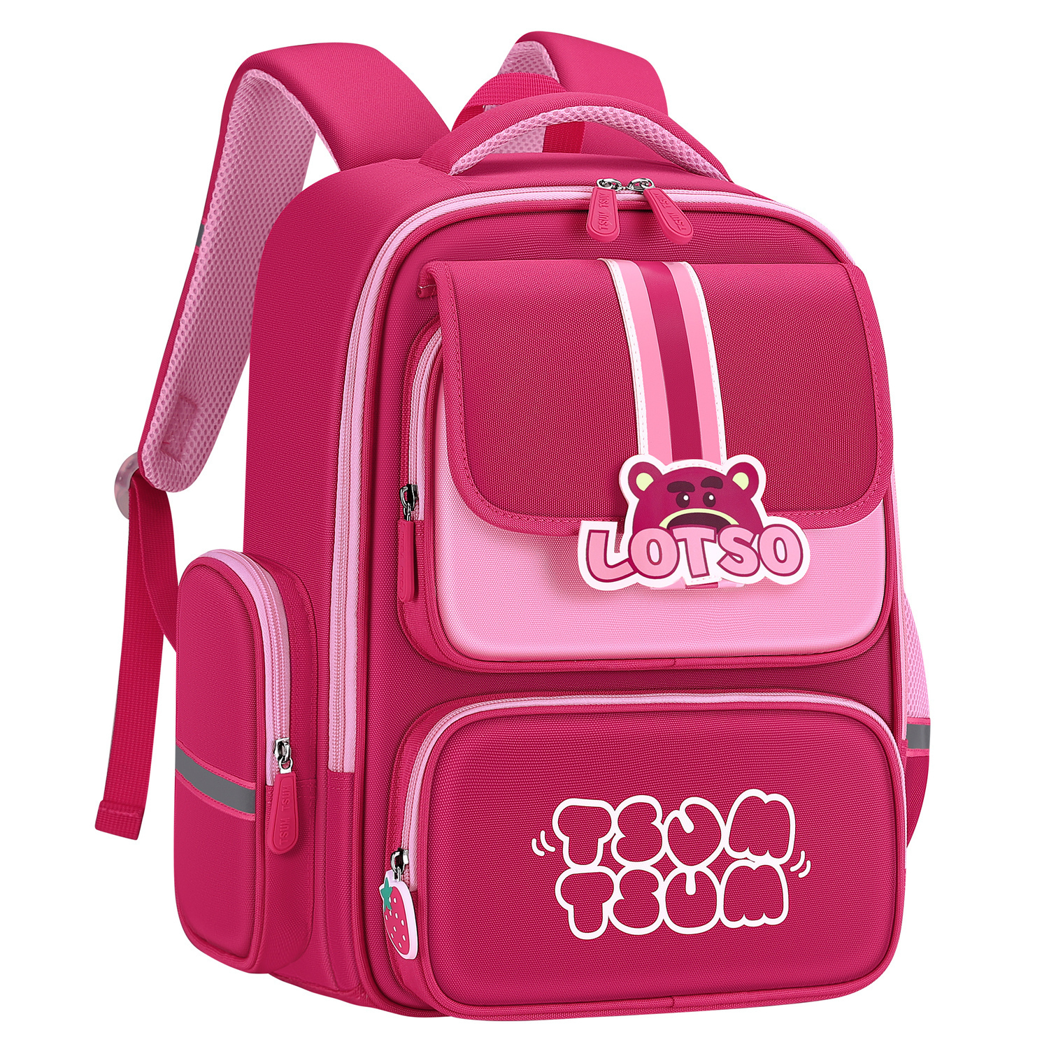 Disney Студенческий рюкзак из водонепроницаемой ткани серии Клубника Детский розово-красный, Lotso-Rose Red
Disney Студенческий рюкзак из водонепроницаемой ткани серии Клубника Детский розово-красный, Lotso-Rose Red