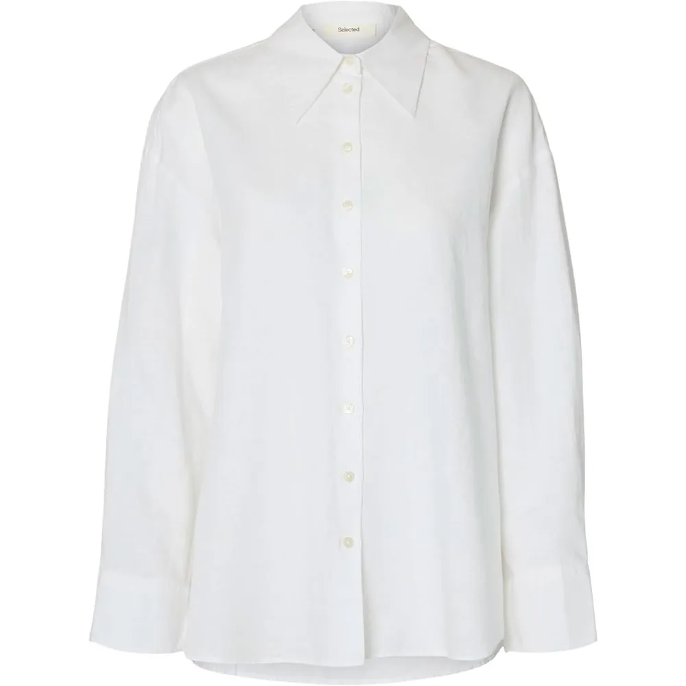 Рубашка с длинным рукавом Selected Cleo Oversize из льняной смеси, белый
Рубашка с длинным рукавом Selected Cleo Oversize из льняной смеси, белый