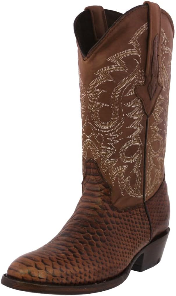 Мужские коричневые вестерн-ботинки Texas Legacy с кожей и принтом змеи питон, круглый носок
Мужские коричневые вестерн-ботинки Texas Legacy с кожей и принтом змеи питон, круглый носок