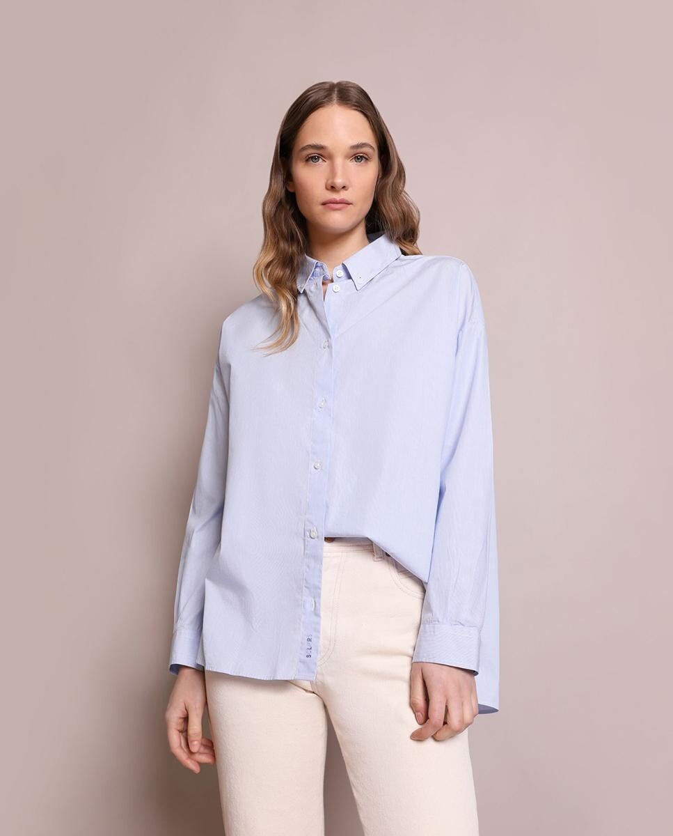 Женская рубашка с длинными рукавами и застежкой на пуговицы на манжетах Scalpers, синий
Женская рубашка с длинными рукавами и застежкой на пуговицы на манжетах Scalpers, синий