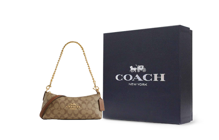 COACH Кожаная сумка сумка-багет на одно плечо среднего размера женская коричневая
COACH Кожаная сумка сумка-багет на одно плечо среднего размера женская коричневая