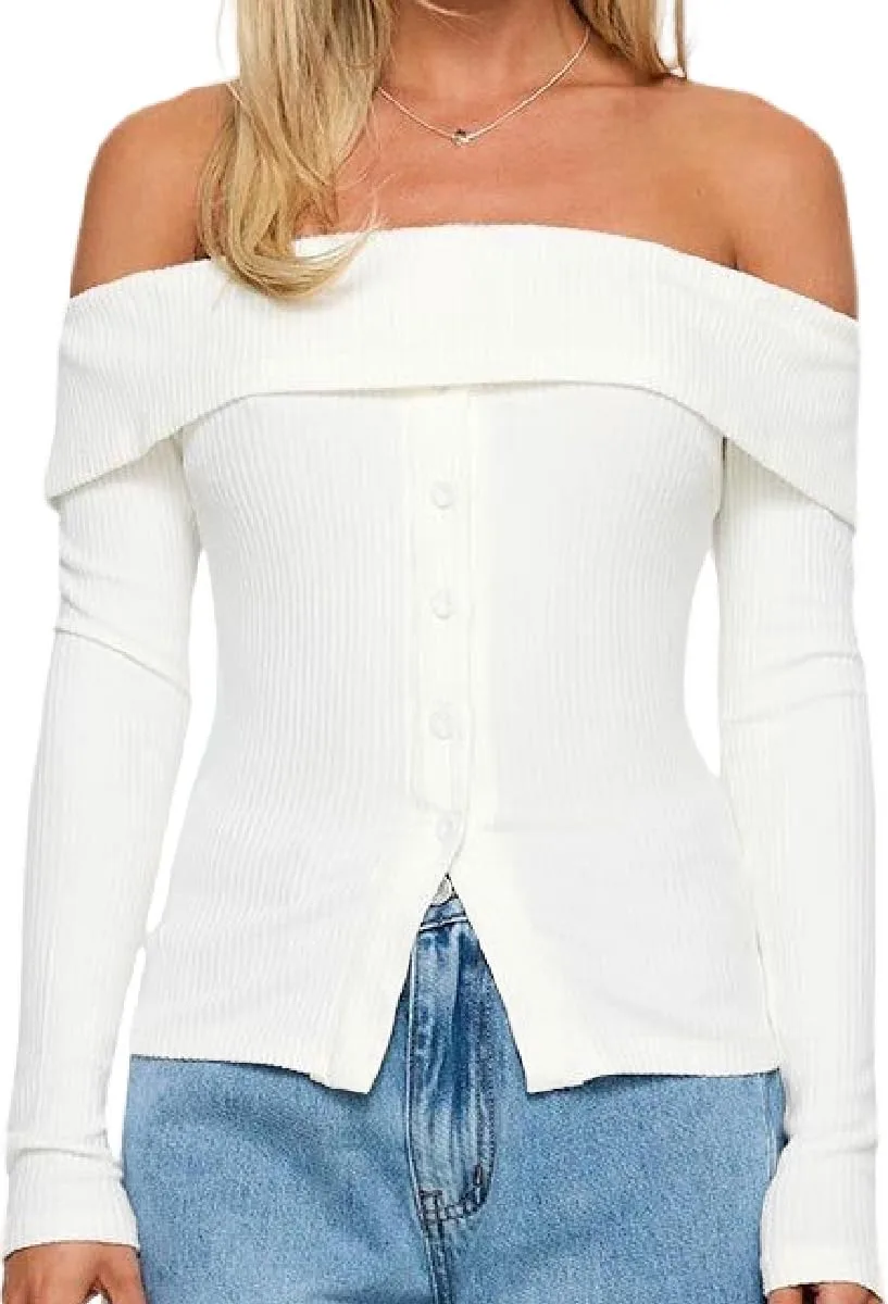 Модная водолазка с длинным рукавом для женщин Off Shoulder Ribbed Knit Slim Fit Lexamen
Модная водолазка с длинным рукавом для женщин Off Shoulder Ribbed Knit Slim Fit Lexamen