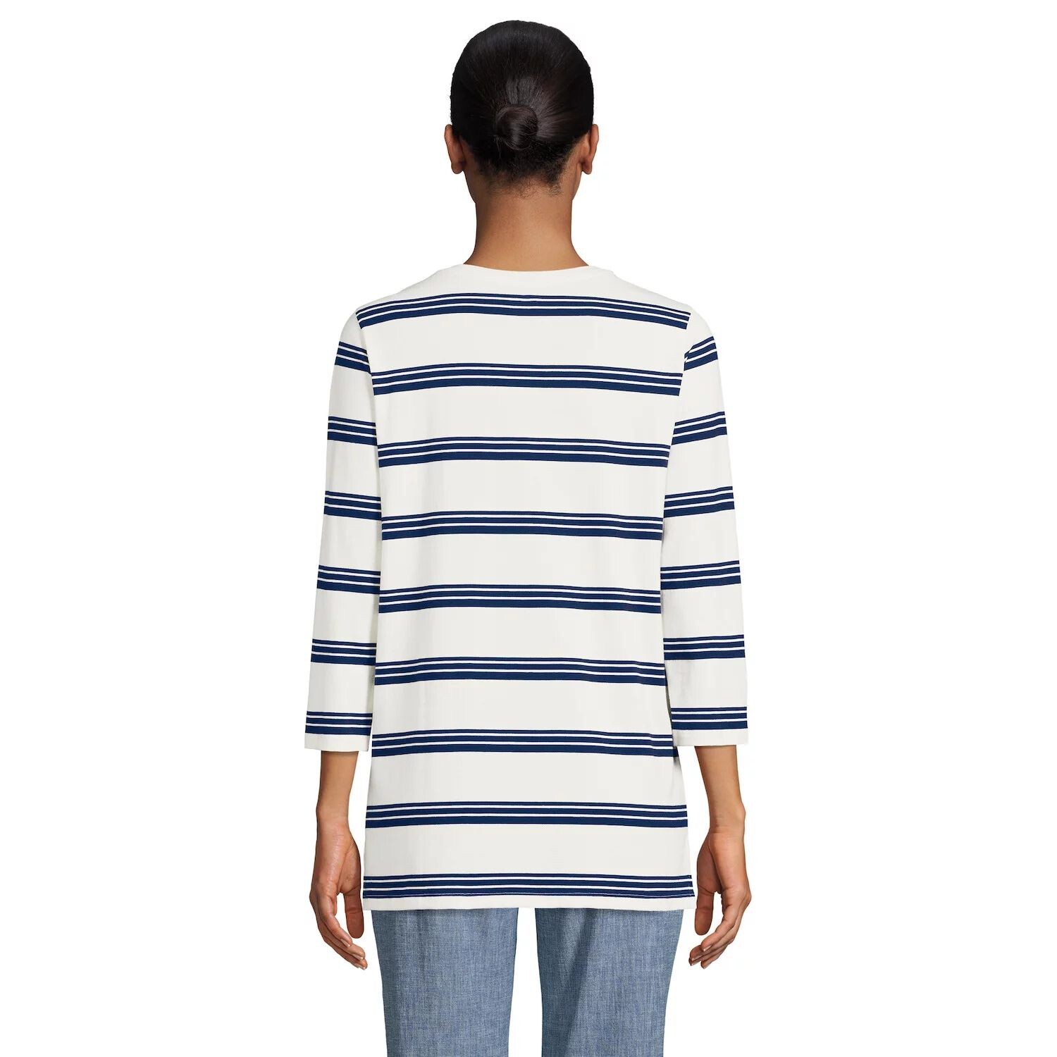 Хлопковая туника Supima с круглым вырезом Petite Lands' End с рукавами 3/4 Lands' End, черный
Хлопковая туника Supima с круглым вырезом Petite Lands' End с рукавами 3/4 Lands' End, черный