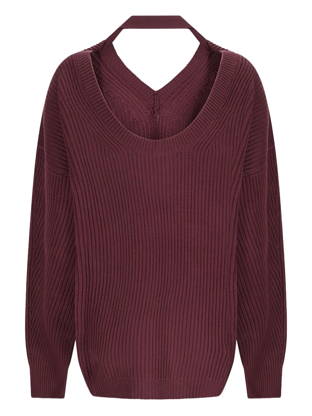 Свитер в рубчик с V-образным вырезом Canessa, красный
Свитер в рубчик с V-образным вырезом Canessa, красный