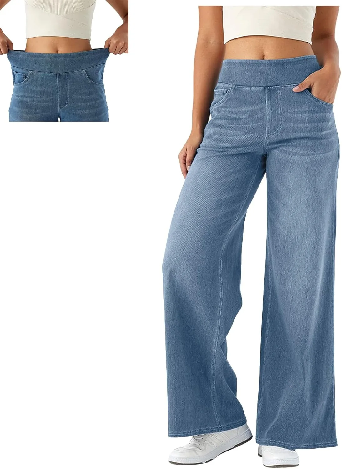 Женские джинсы Wide Leg с высокой посадкой и эластичным материалом
Женские джинсы Wide Leg с высокой посадкой и эластичным материалом