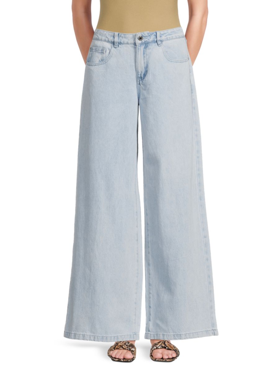 Джинсы свободного кроя из хлопка с заниженной талией и расклешенным кроем WeWoreWhat, цвет Super Light
Джинсы свободного кроя из хлопка с заниженной талией и расклешенным кроем WeWoreWhat, цвет Super Light