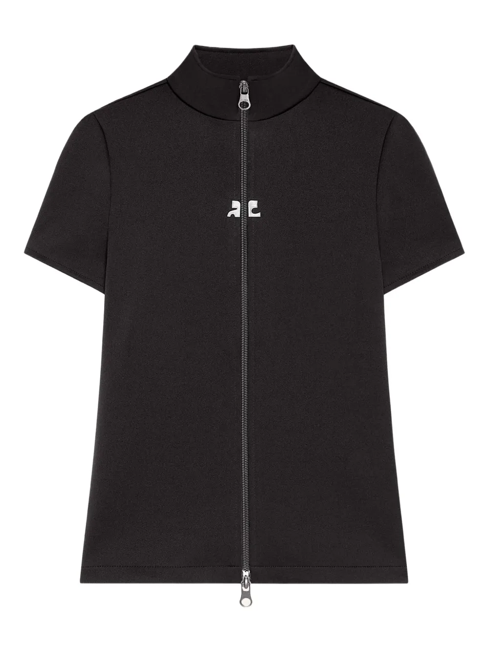 Топ на молнии с короткими рукавами Courrèges, черный
Топ на молнии с короткими рукавами Courrèges, черный