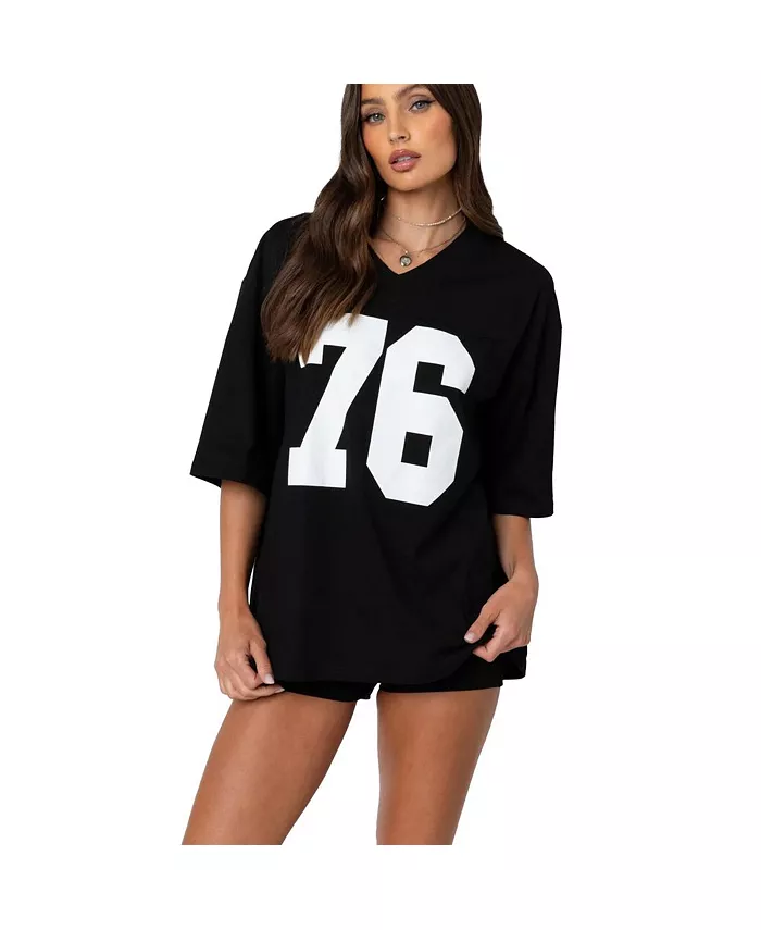Женская футболка 76 оверсайз Edikted, черный
Женская футболка 76 оверсайз Edikted, черный