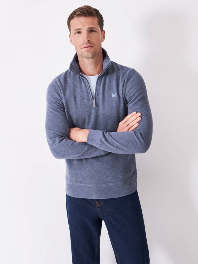 Французский риб половинный зип джемпер Crew Clothing, Indigo Blue
Французский риб половинный зип джемпер Crew Clothing, Indigo Blue