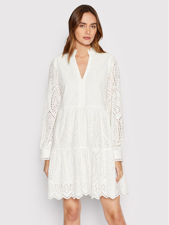 Платье на каждый день свободного кроя Yas, белый 
Платье на каждый день свободного кроя Yas, белый