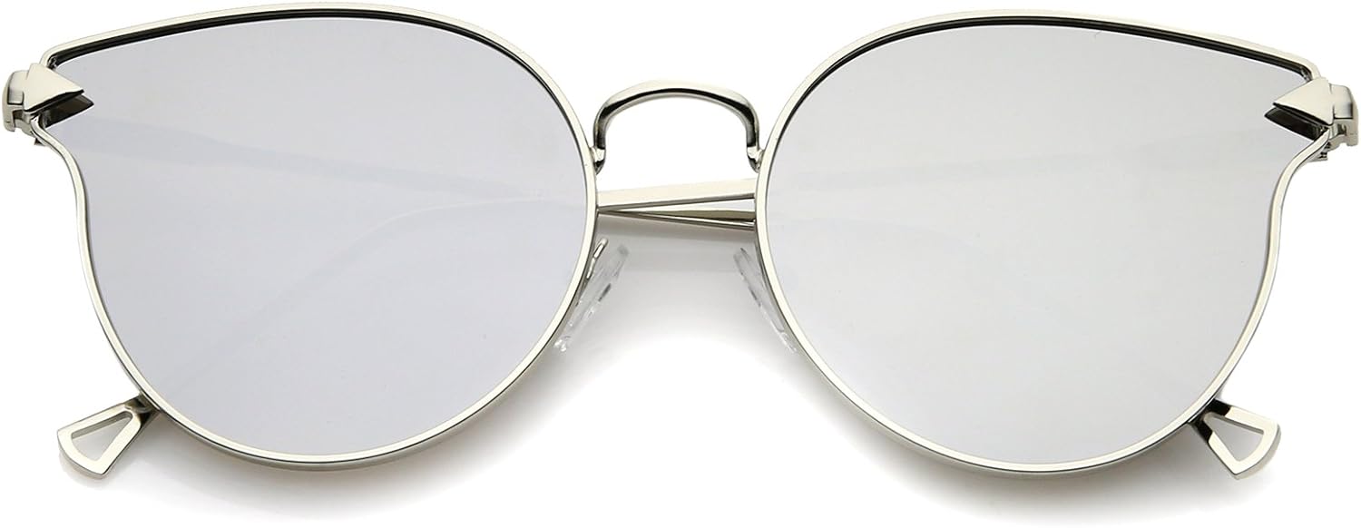 zeroUV - Солнцезащитные очки в форме «кошачий глаз» с металлической оправой и дужками в виде стрел, плоские линзы с цветным зеркальным покрытием, диаметр 58 мм, для женщин, Silver / Silver Mirror
zeroUV - Солнцезащитные очки в форме «кошачий глаз» с металлической оправой и дужками в виде стрел, плоские линзы с цветным зеркальным покрытием, диаметр 58 мм, для женщин, Silver / Silver Mirror