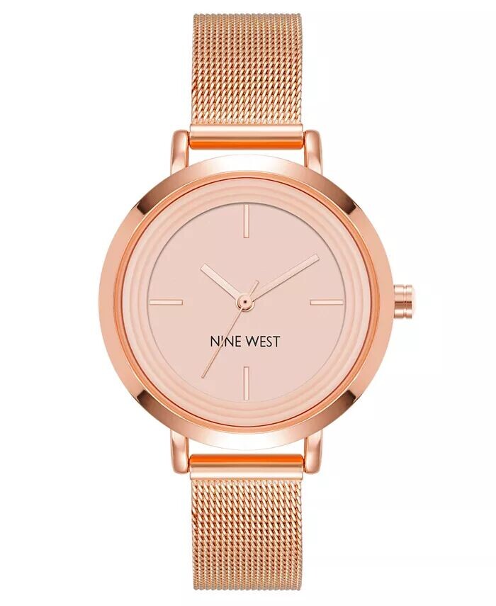 Женские кварцевые часы из нержавеющей стали с сетчатым ремешком цвета розового золота, 34 мм Nine West
Женские кварцевые часы из нержавеющей стали с сетчатым ремешком цвета розового золота, 34 мм Nine West