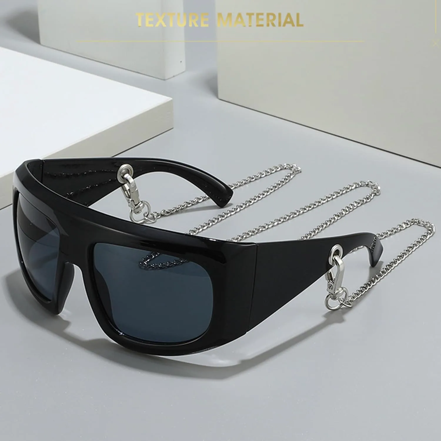 bullabulling Модные солнцезащитные очки большого размера в стиле Y2K для женщин и мужчин, с цепочкой, большие, для верховой езды, ветрозащитные, UV400, Green
bullabulling Модные солнцезащитные очки большого размера в стиле Y2K для женщин и мужчин, с цепочкой, большие, для верховой езды, ветрозащитные, UV400, Green